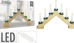 ohgreen Deco Verlichting Binnen|Kaarsenbrug hout 7 lampen
