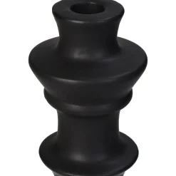 ohgreen Sfeermakers|Kandelaar fijn aardewerk zwart 8x8x24cm