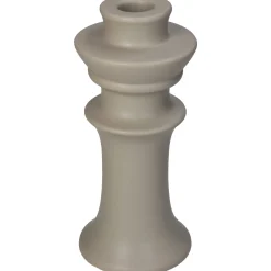 ohgreen Sfeermakers|Kandelaar fijn aardewerk beige 8x8x18cm