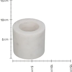 ohgreen Sfeermakers|Kandelaar marmer wit 6.5x6.5x5.5cm