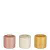 ohgreen Sfeermakers|Kandelaar oranje roze off white 3 assorti - h5xd5cm