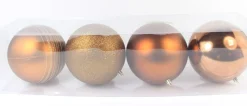 ohgreen Kerstballen|Kerstbal bruin (4sts)