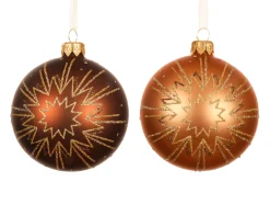 ohgreen Kerstballen|Thema Luxury|Kerstbal glas mat glinsterende ster