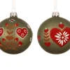 ohgreen Thema Holiday|Kerstballen|Kerstbal glas mat harten