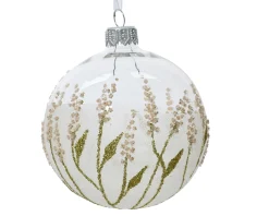 ohgreen Thema Cosy|Kerstballen|Kerstbal glas transparant bloemen