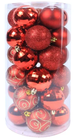 ohgreen Kerstballen|Kerstbal kerstrood (30sts)