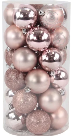 ohgreen Kerstballen|Kerstbal oudroze (30sts)