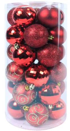 ohgreen Kerstballen|Kerstbal wijnrood (30sts)