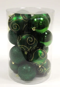 ohgreen Kerstballen|Kerstbal woudgroen (16sts)