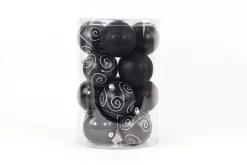 ohgreen Kerstballen|Kerstbal zwart (16sts)