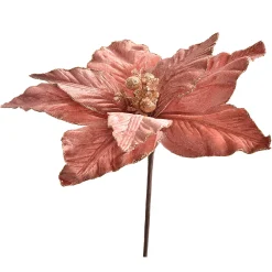 ohgreen Kerstdecoratie|Kerstster pick h35 d26cm roze