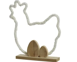 ohgreen Sfeermakers|Kip teddy 32cm wit