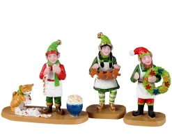 ohgreen Lemax Kerstdorpen|Knutselelfjes, set van 3