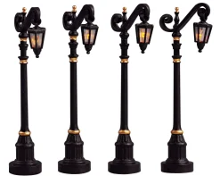 ohgreen Lemax Kerstdorpen|Koloniale straatlantaarn, set van 4, zonder (4,5v)