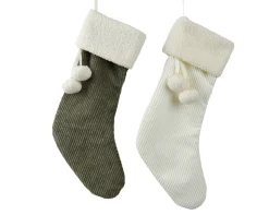 ohgreen Thema Cosy|Kerstdecoratie|Kous polyester fluweel