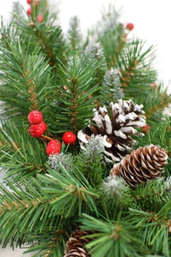 ohgreen Kerstkransen En Guirlandes Kunststof|Krans met kunstrgoen