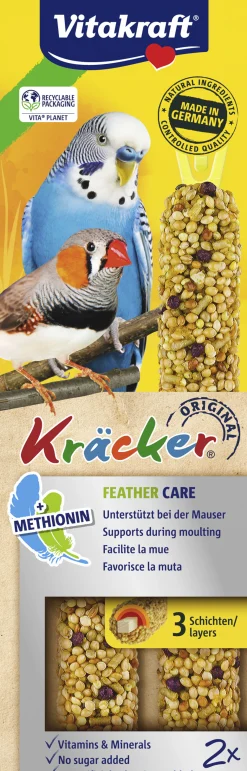 ohgreen Vogels Voeding|Kräcker® feather care| 2stuks| parkieten