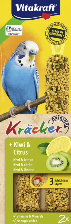 ohgreen Vogels Voeding|Kräcker® kiwi & citrus| 2stuks| parkieten