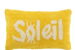 ohgreen Sfeermakers|Kussen soleil getuft katoen geel/wit