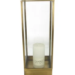 ohgreen Sfeermakers|Lantaarn messing goud 15x15x40cm