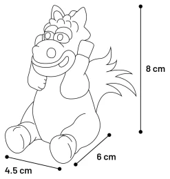 ohgreen Speelgoed|Latex dier met touw 8cm display