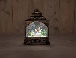 ohgreen Deco Verlichting Binnen|Led lantaarn sneeuwpop glitterwater