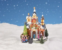 ohgreen Lemax Kerstdorpen|Led scenery kerk