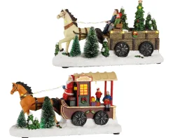 ohgreen Lemax Kerstdorpen|Led scenery paard en kar