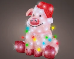 ohgreen Deco Verlichting Buiten|Led varken acryl steady