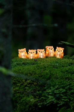 ohgreen Deco Verlichting Buiten|Lichtsnoer 5 acryl uilen 5m 40led warmwit voor buiten