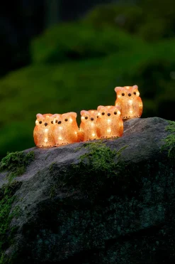 ohgreen Deco Verlichting Buiten|Lichtsnoer 5 acryl uilen 5m 40led warmwit voor buiten