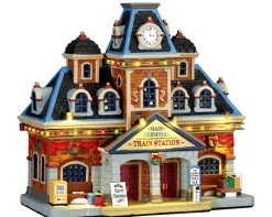 ohgreen Lemax Kerstdorpen|Main terminal treinstation, met 4,5v adapter (eu)