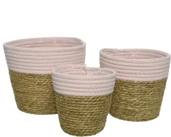 ohgreen Potten En Vazen|Mand zeegras roze 17cm