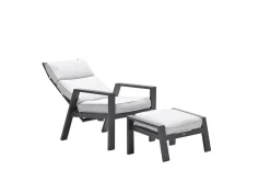 ohgreen Tuinmeubelen|Max verstelbare relaxfauteuil met voetenbank