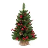 ohgreen Kerstbomen|Kerstbomen Kunststof|Mini kerstboom60cm met 30 lampjes