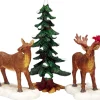 ohgreen Lemax Kerstdorpen|Mr and mrs moose, set of 3