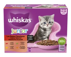 ohgreen Kat Voeding|Natvoer voor katten |whiskas pouch classic in saus junior.85g 12p