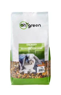 ohgreen Knaagdieren Voeding|Oh'green konijn muesli 3kg