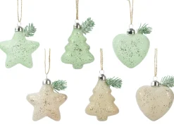ohgreen Thema Cosy|Kerstornamenten|Ornament glas met tak en glitters