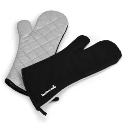 ohgreen Accessoires En Onderhoud|Paar lange handschoenen uit katoen en aluminiumisolatie zwart 40cm