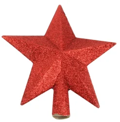 ohgreen Kerstornamenten|Piek ster glitter kerstrood