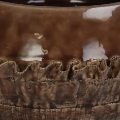 ohgreen Potten En Vazen|Planter fijn aardewerk bruin 31.5x31.5x20cm