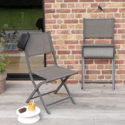 ohgreen Tuinmeubelen|Plooistoel Modulo grijs antraciet