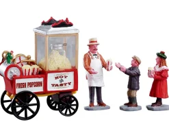 ohgreen Lemax Kerstdorpen|Popcorn seller, set of 4