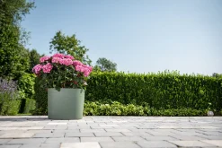 ohgreen Kunststof|Ecocheques|Pot Respect met reservoir 40x40h30 groen-grijs