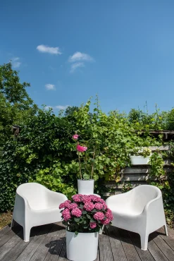 ohgreen Kunststof|Ecocheques|Pot Respect xl met reservoir 80x38h30 wit