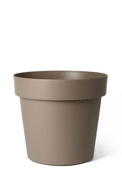 ohgreen Kunststof|Ecocheques|Pot rond happy met wielen 60h 51 taupe