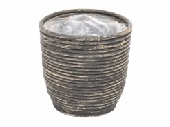 ohgreen Potten En Vazen|Pot round balloon stripe bw d15h14cm