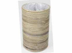 ohgreen Potten En Vazen|Pot round stripe grey d20h31cm