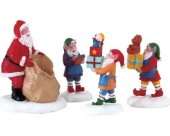 ohgreen Lemax Kerstdorpen|Present procession, set of 4